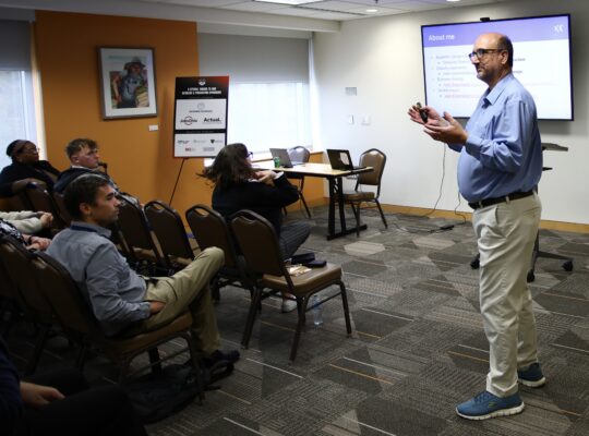 Presenting at the event