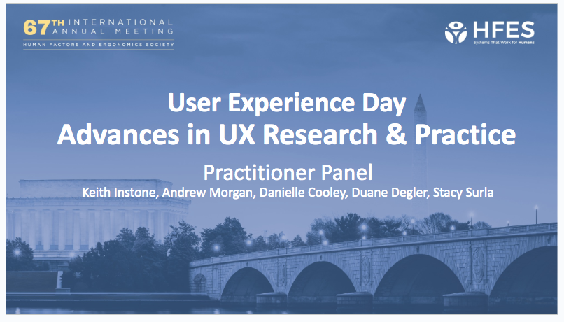 UX Day, Advances in UX panel