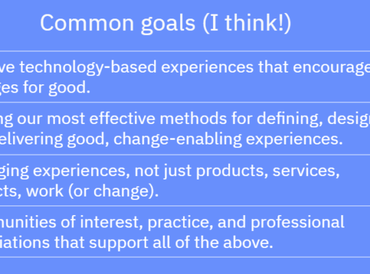 Common goals for UX & CM (I think)