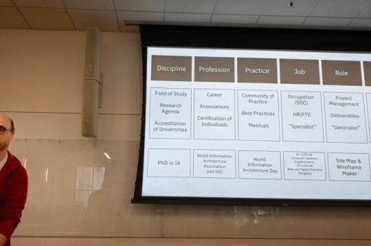 Keith showing a slide at WIAD Columbus